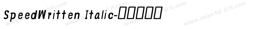 SpeedWritten Italic字体转换